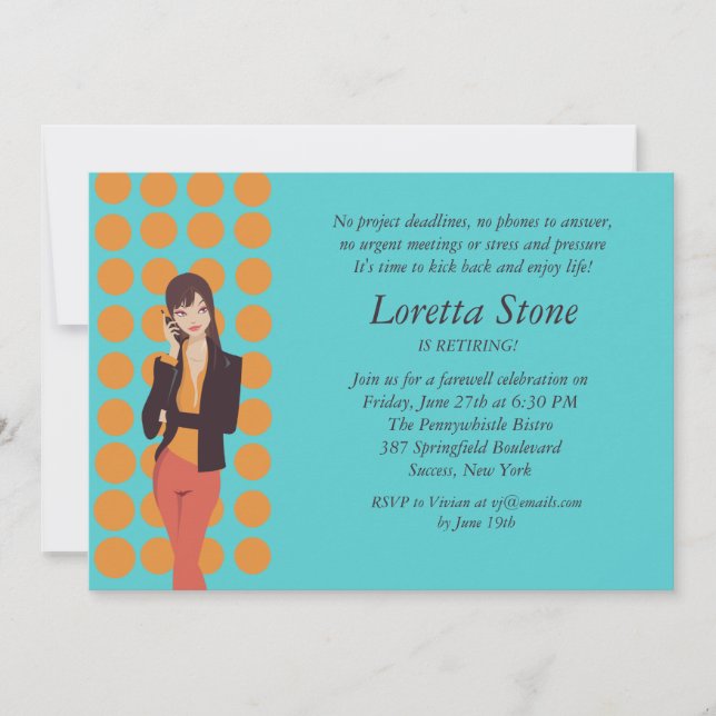 Aufforderung zur Ruhestandsregelung für Unternehme Einladung (Vorderseite)