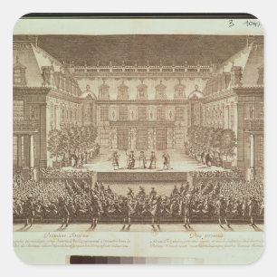 Aufführung der Oper "Alceste" Quadratischer Aufkleber