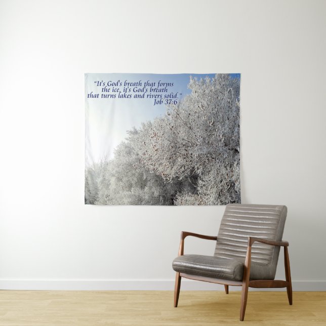 Aufgabe 37:6 Inspirationische Winterlandschaft Wandteppich (Beispiel (Horizontal))
