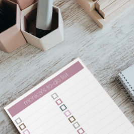 Aufgabenliste - Modernes, farbenfrohes Design Notizblock