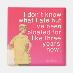 Aufgeblähtes, lustiges Vintages durch bluntcard. Magnet