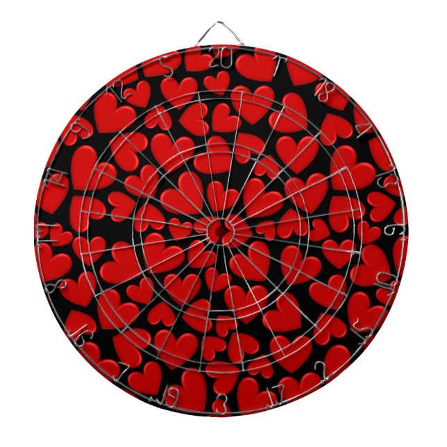 Aufgeblasene Herzen Dartscheibe (vorne)