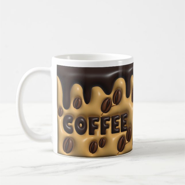 Aufgeblasener Kaffee Kaffeetasse (Links)