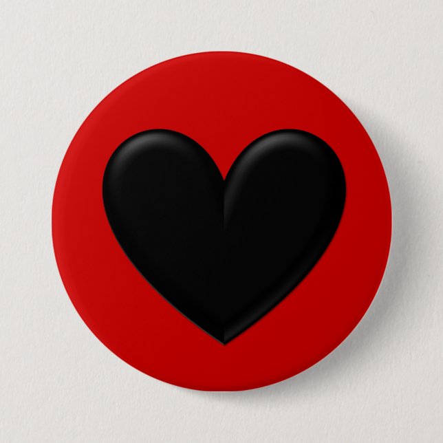 Aufgeblasenes Herz Button (Vorderseite)