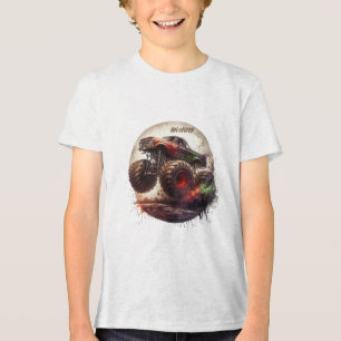 „Aufgedreht und losgerollt“ Benutzerdefinierter Mo Tri-Blend Shirt