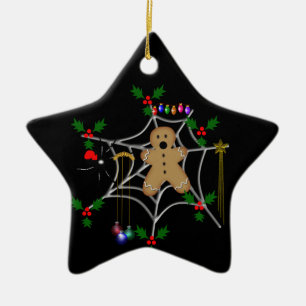 Aufgefangener Lebkuchen Keramik Ornament