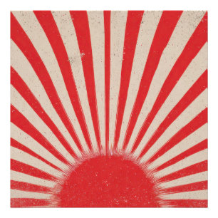 Aufgehende Sonne Hintergrund – Retro Vintage-Strah Fotodruck