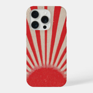 Aufgehende Sonne Hintergrund – Retro Vintage Strah iPhone 15 Pro Hülle