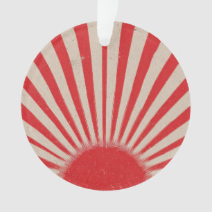 Aufgehende Sonne Hintergrund – Retro Vintage Strah Ornament