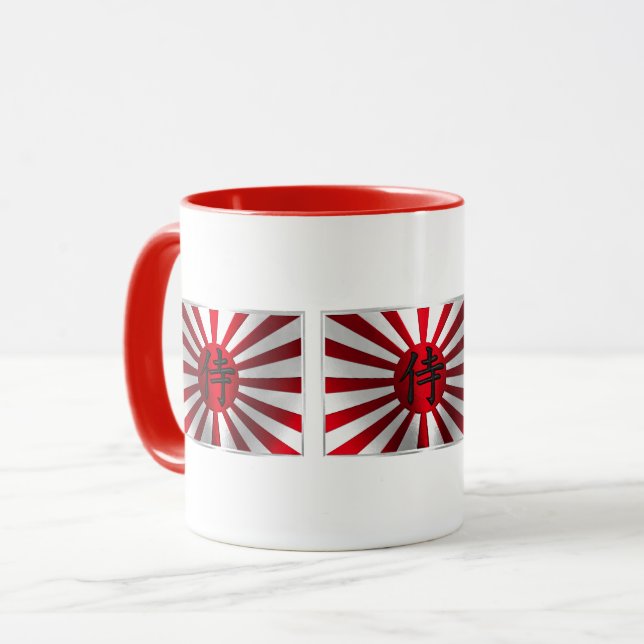 Aufgehende Sonnenflagge Tasse (Vorderseite Links)