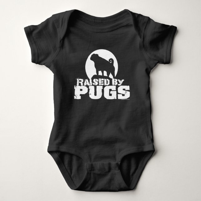 AUFGEHOBEN durch MOPS Baby Strampler (Vorderseite)