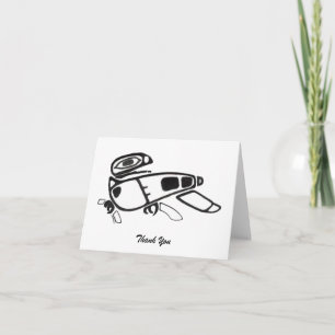 Aufgeklappter, robuster Designstift und Zeichnend  Dankeskarte