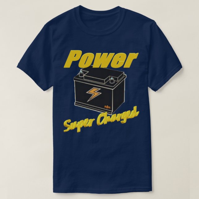 Aufgeladener POWER nach max T-Shirt (Design vorne)