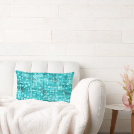 Aufgepumpte Neon-Teal-Punkte-Abstract-Wurfkissen Lendenkissen