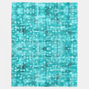 Aufgepumpte Teal-Punkt-Abstrakt-Fleece-Decke Fleecedecke