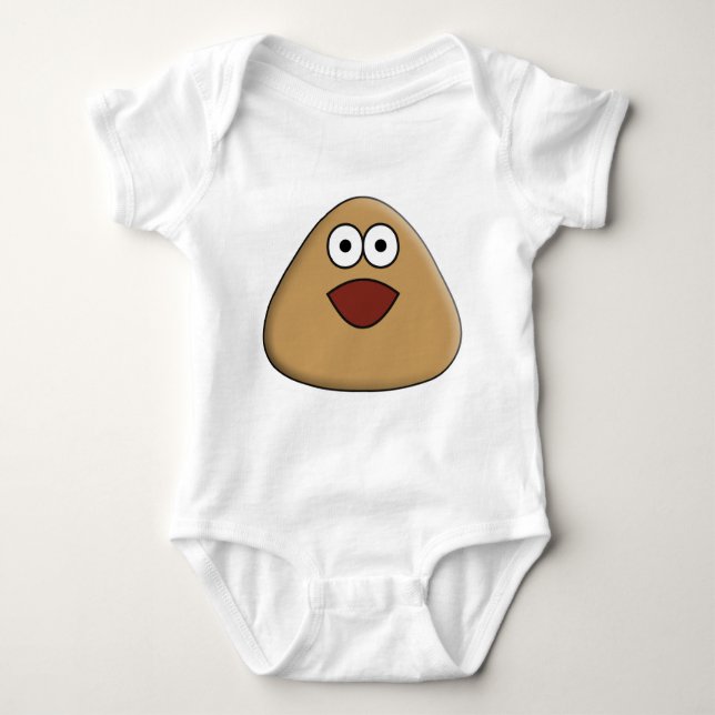 Aufgeregt Pou - Baby Bodysuit Baby Strampler (Vorderseite)