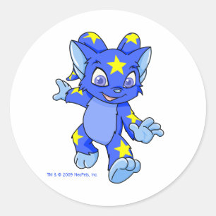 Aufgeregt Starry Acara Runder Aufkleber