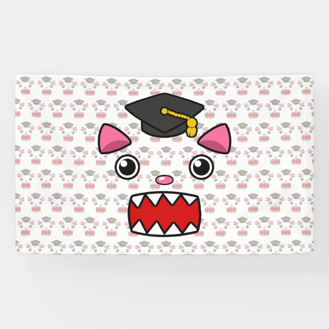 Aufgeregte Abschluss-Katze Banner (Horizontal)