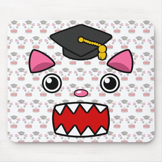 Aufgeregte Abschluss-Katze Mousepad (Vorne)
