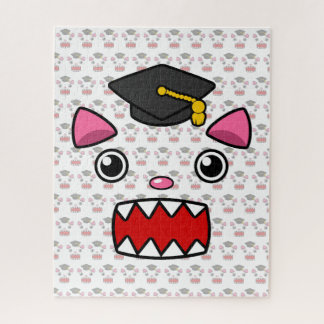 Aufgeregte Abschluss-Katze Puzzle
