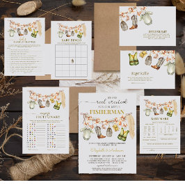 Aufgeregte Angelbücher für Babyduschkarte abziehen Begleitkarte