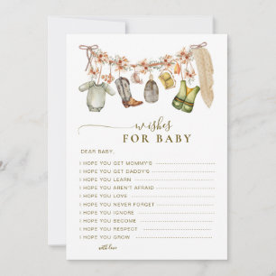 Aufgeregte Wünsche für die Kinderkarte abziehen