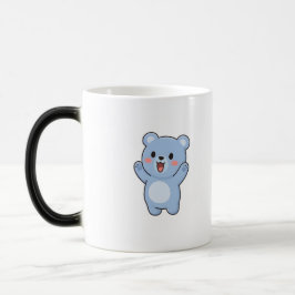 Aufgeregter Bär Minimal Kawaii Stil Verwandlungstasse