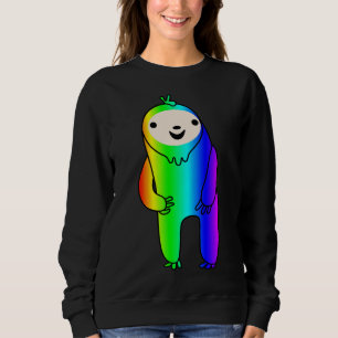 Aufgeregter Regenbogenfaultier Sweatshirt