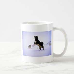 Aufgeregter Schlittenhund Kaffeetasse
