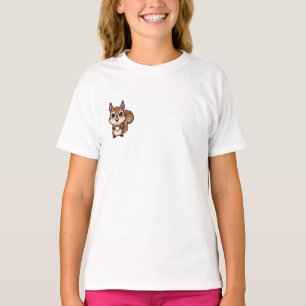 Aufgeregtes Eichhörnchen mit Kaffeetasse Kinder T-Shirt