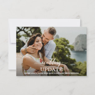 Aufgeschobene Hochzeitsankündigung Floral Gold Fot Ankündigung