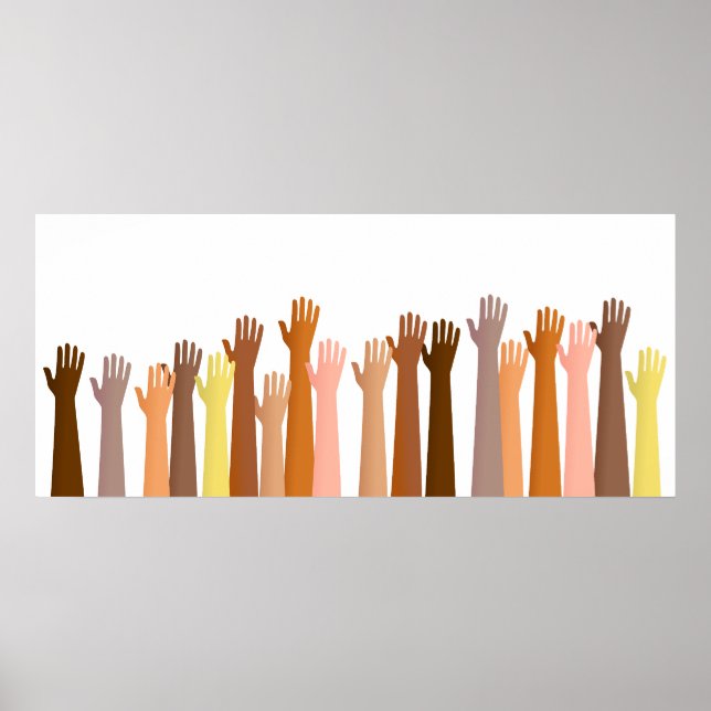 Aufgesetzte Hände Poster (Vorne)