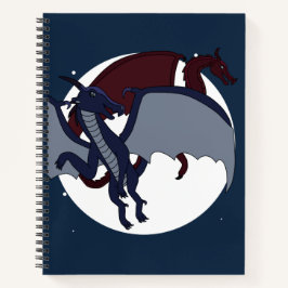 Aufgestiegene mythische Fantasy-Drache-Mond-Notizb Notizbuch