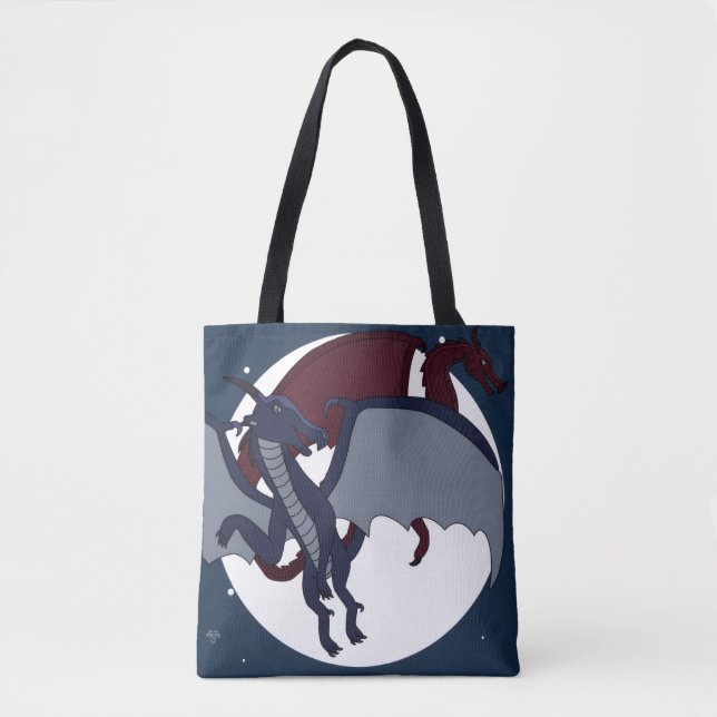 Aufgestiegener Mythologischer Fantasy-Drache-Mond- (Vorderseite)