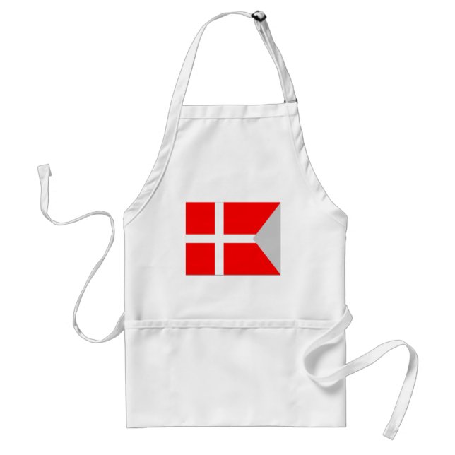Aufgeteilte Dänemark-Flagge Schürze (Vorne)