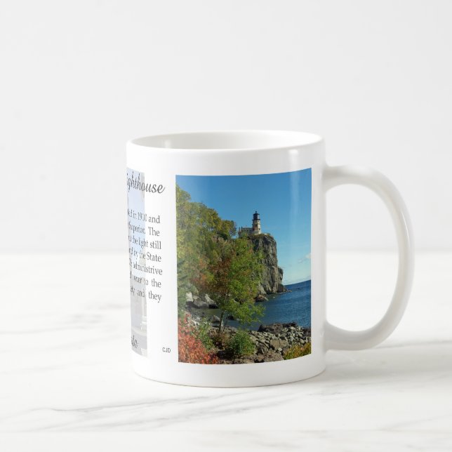 Aufgeteilte Felsen-Leuchtturm-Tasse Kaffeetasse (Rechts)