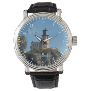 Aufgeteilte Felsen-Leuchtturmuhr Armbanduhr