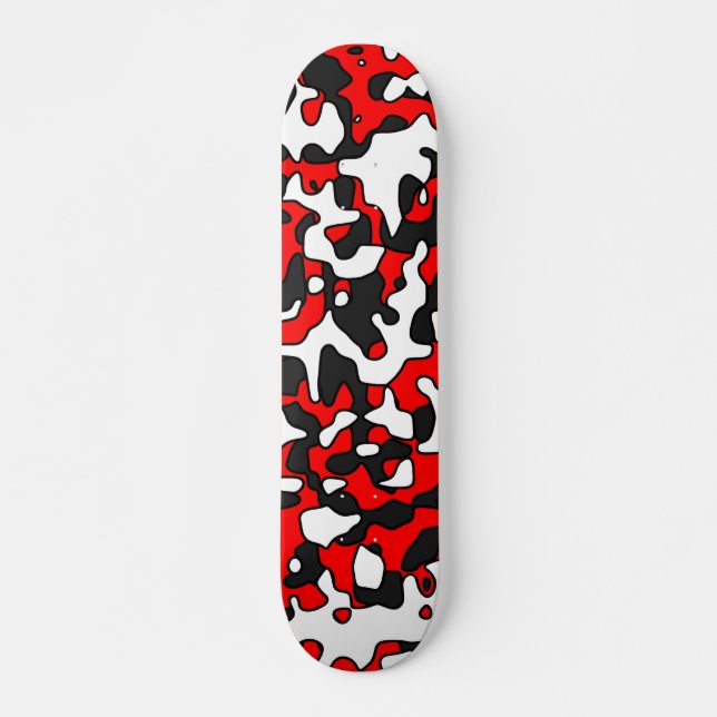 Aufgeteilte rote Camouflage Skateboard (Vorne)
