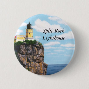 Aufgeteilter Felsen-Leuchtturm Button