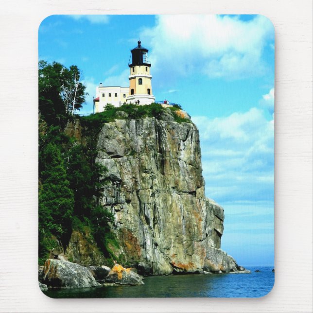 Aufgeteilter Felsen-Leuchtturm Mousepad (Vorne)