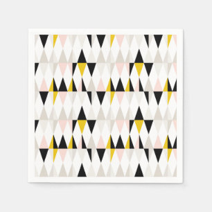 Aufgeteiltes geometrisches Dreieck-Muster Serviette