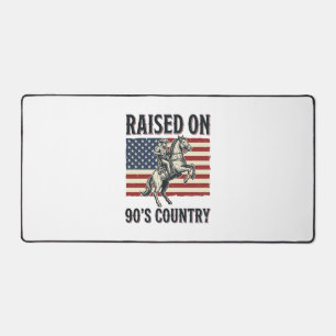 Aufgewachsen auf 90er Country Cowboy Western-Shirt Schreibtischunterlage