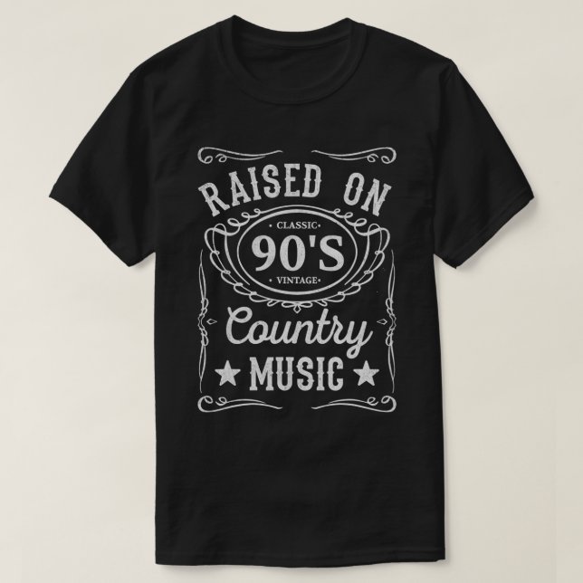 Aufgewachsen auf Country Music aus den 90er Jahren T-Shirt (Design vorne)