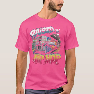 Aufgewachsen auf Old School Hip Hop Tshirt Cassett