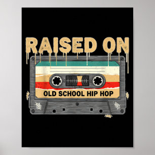 Aufgewachsen auf Old School Hip Hop Vintage Retro Poster