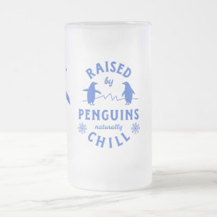 Aufgewachsen von Pinguins Naturally Chill Mattglas Bierglas