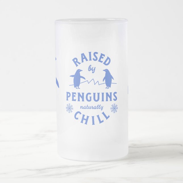 Aufgewachsen von Pinguins Naturally Chill Mattglas Bierglas (Mittel)