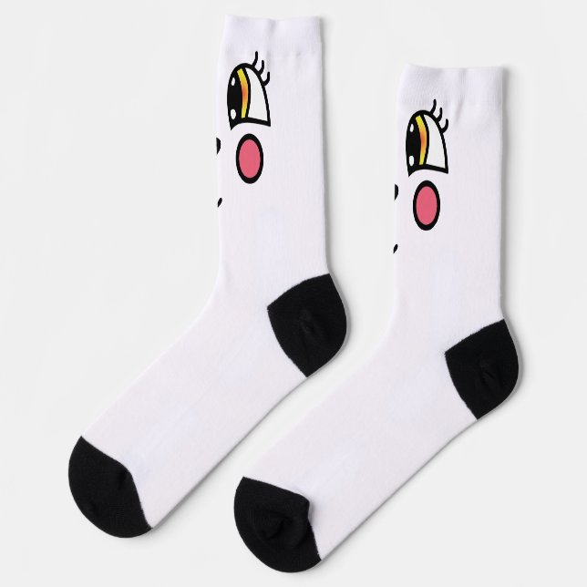 Aufgewachte Fuchssocken Socken (Linkes Detail)