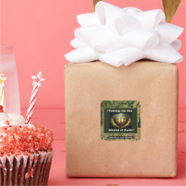 Aufgreifen des Schildes des Glaubens - Aufkleber a