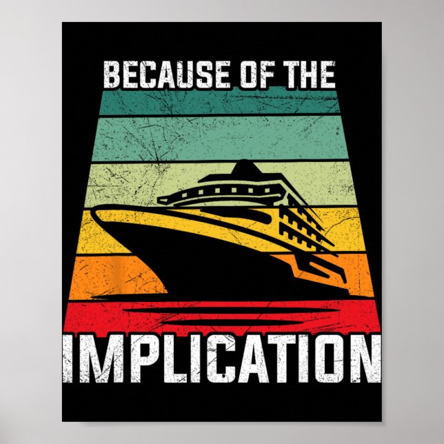 Aufgrund der Implikation Reisender Bootstour Kreuz Poster (Vorne)
